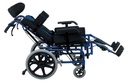 Silla de ruedas reclinable pediátrica, con mesa, de aluminio con kit de crecimiento pies elevables apoya cabeza y ángulo de asiento ajustable1